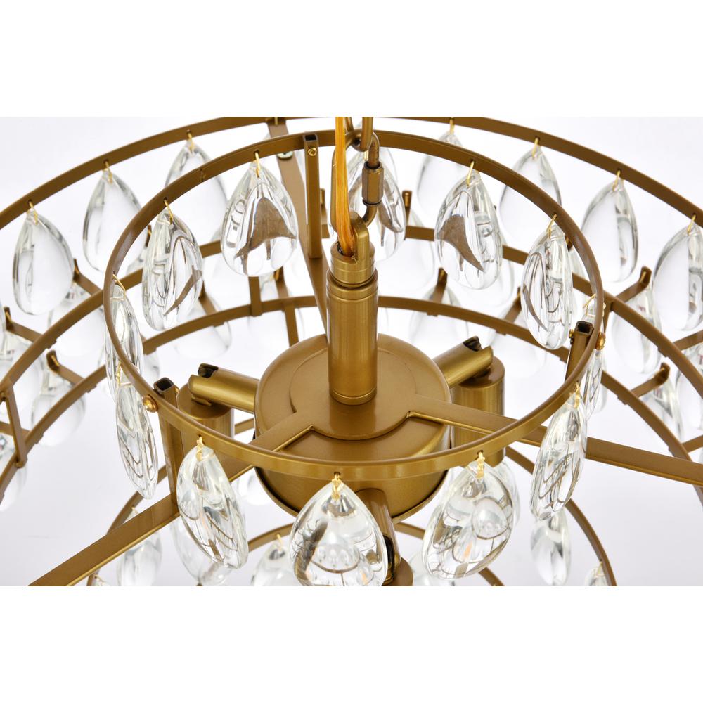 Mila 16 inch pendant in brass. Picture 5