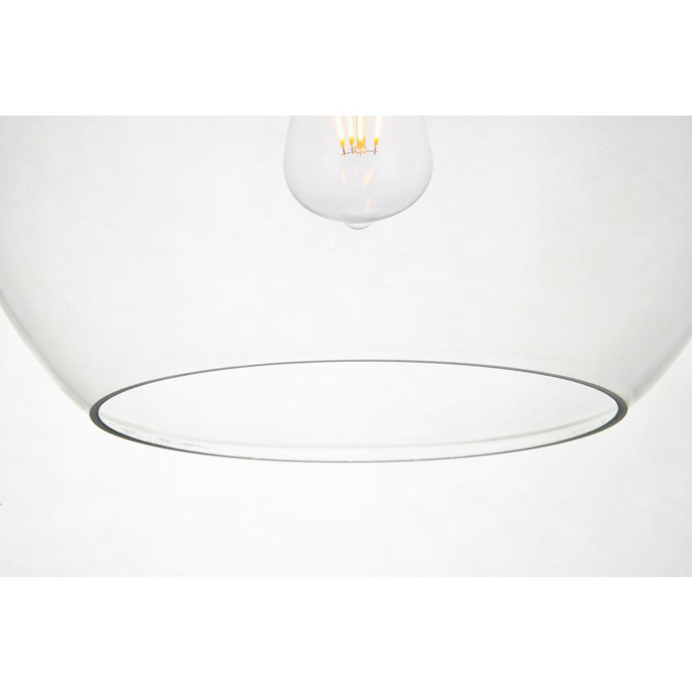 Baxter 1 Light Black plug-in Pendant With Clear Glass. Picture 3