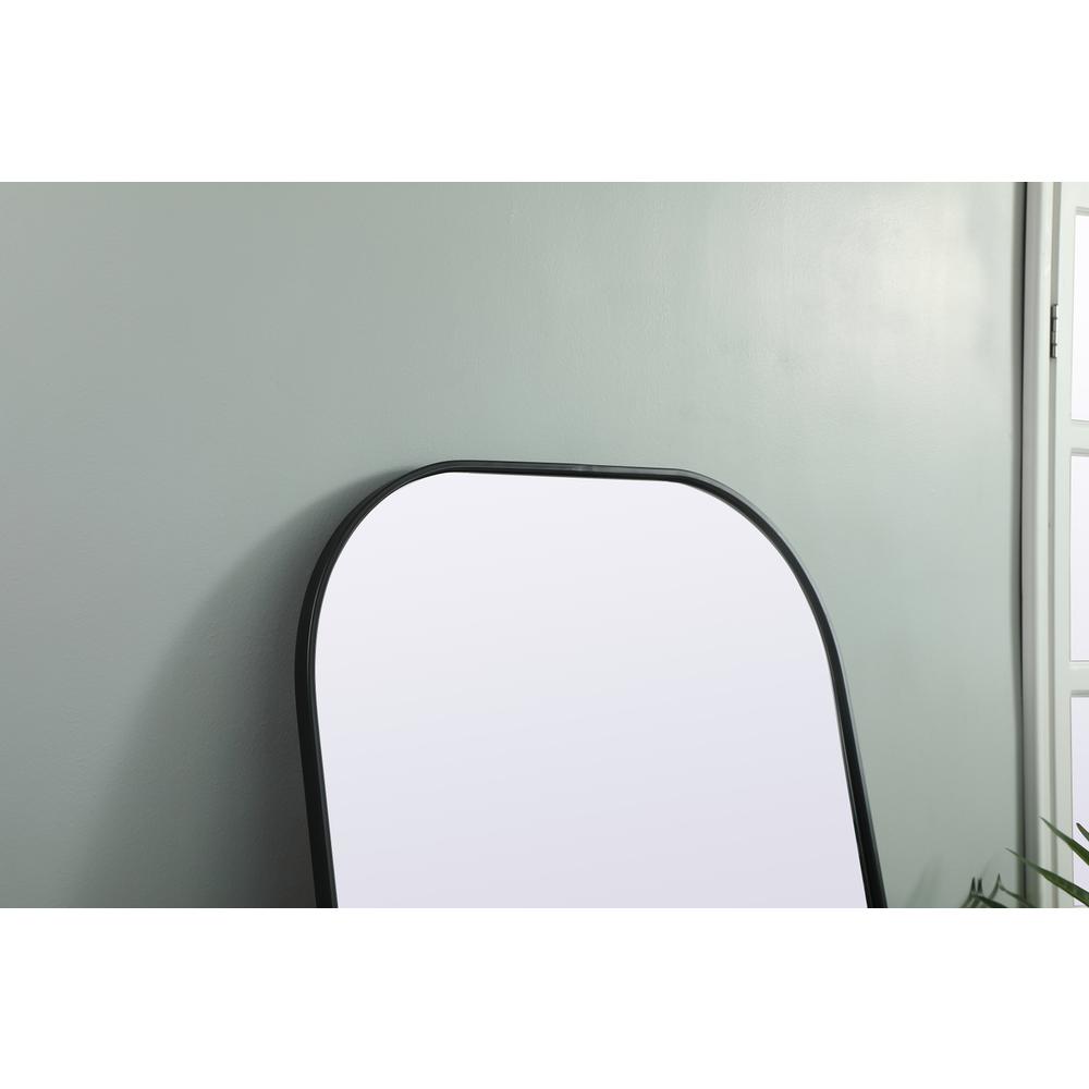 Metal Frame Arch Full Length Mirror 32x76 Inch in Black. Picture 5