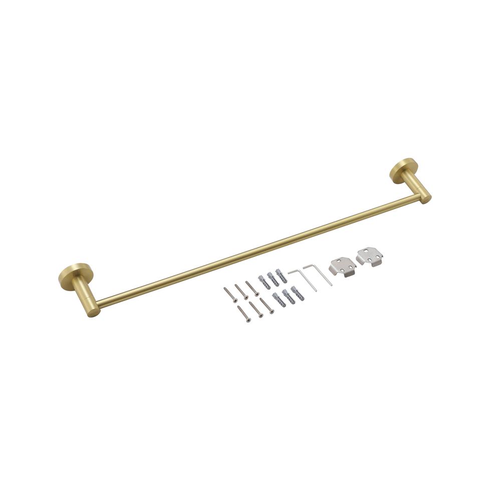 Alma 3-Piece Bathroom Hardware Set in Brushed Gold. Picture 6