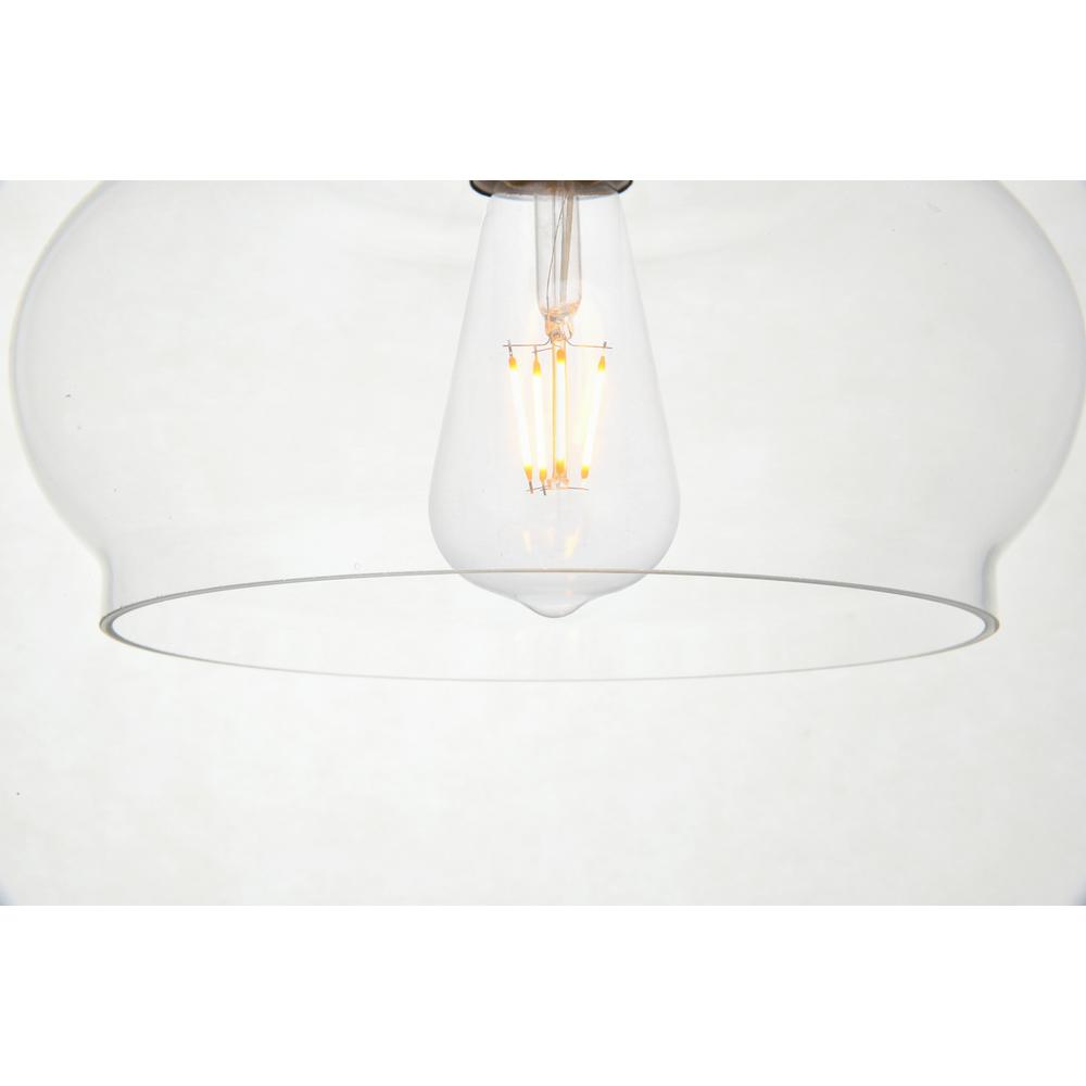 Destry 1 Light Black plug-in Pendant With Clear Glass. Picture 3