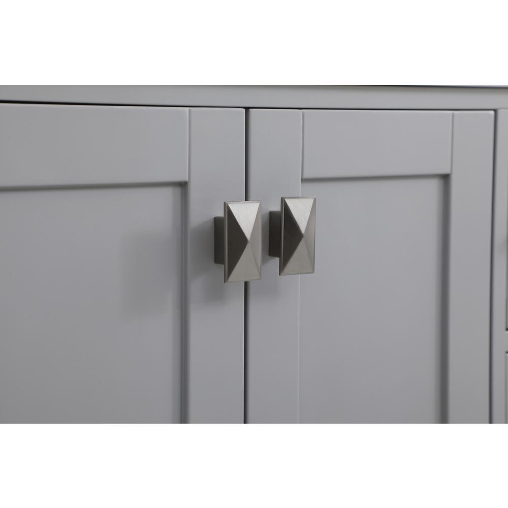 36 inch Single Bathroom Vanity in Gray with Backsplash. Picture 13