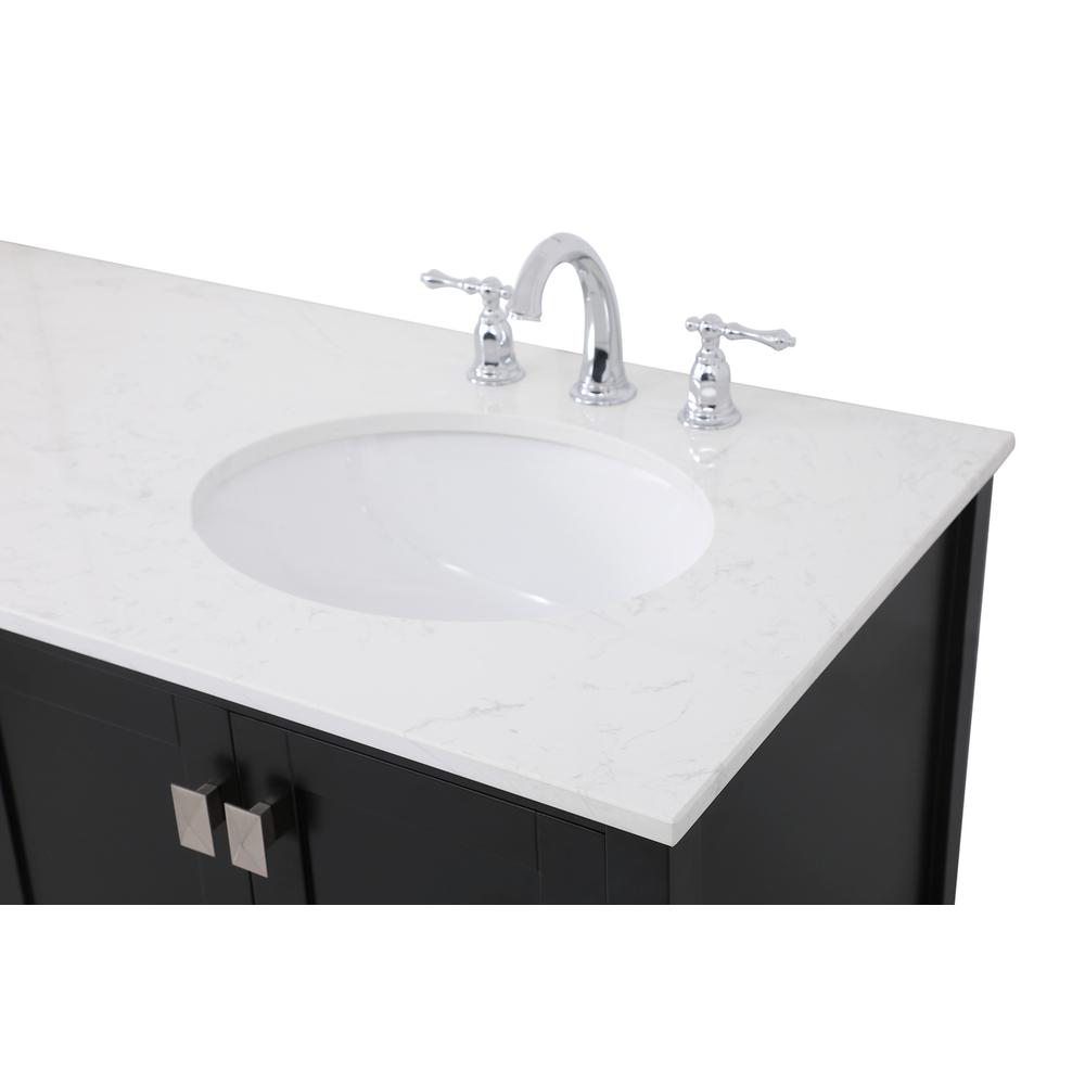 60 inch Double Bathroom Vanity in Black. Picture 10