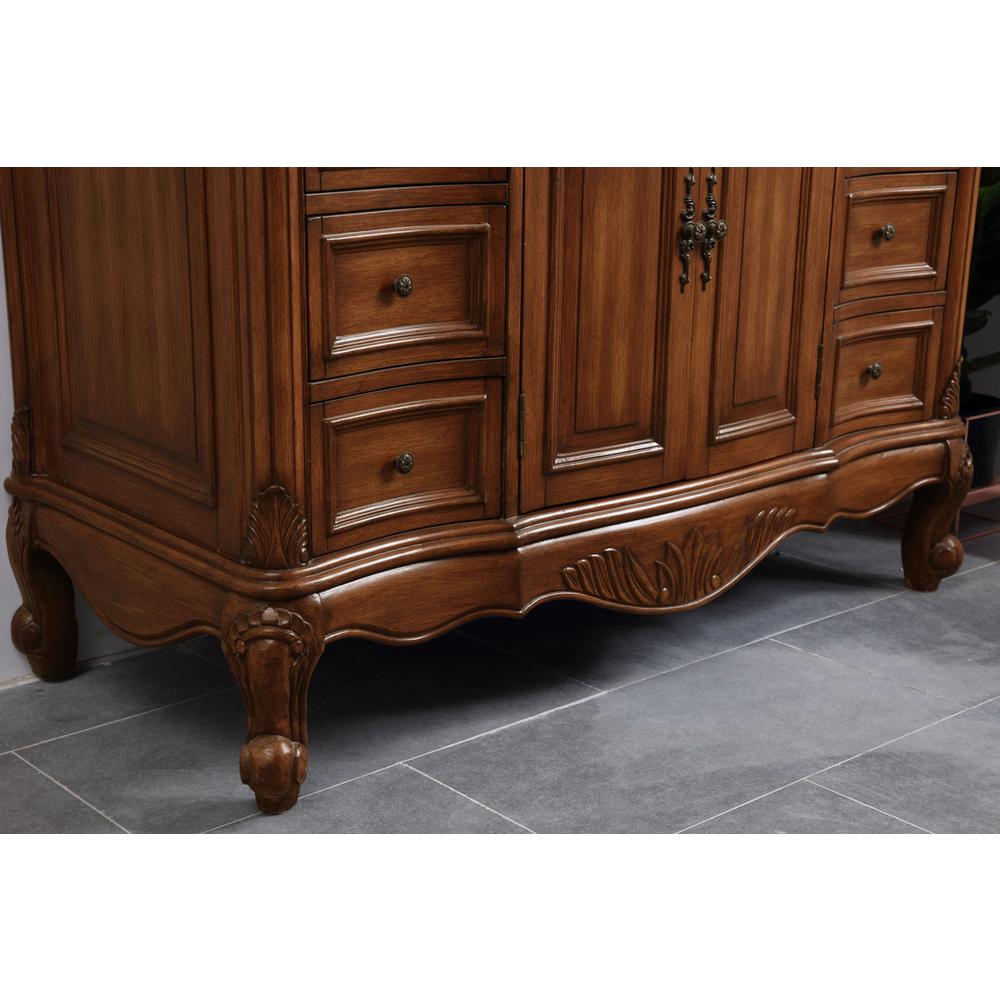 48 in. Single Bathroom Vanity set in teak. Picture 5