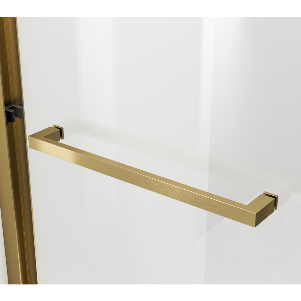 Semi-frameless tub door 60 x 60 Brushed Gold. Picture 8