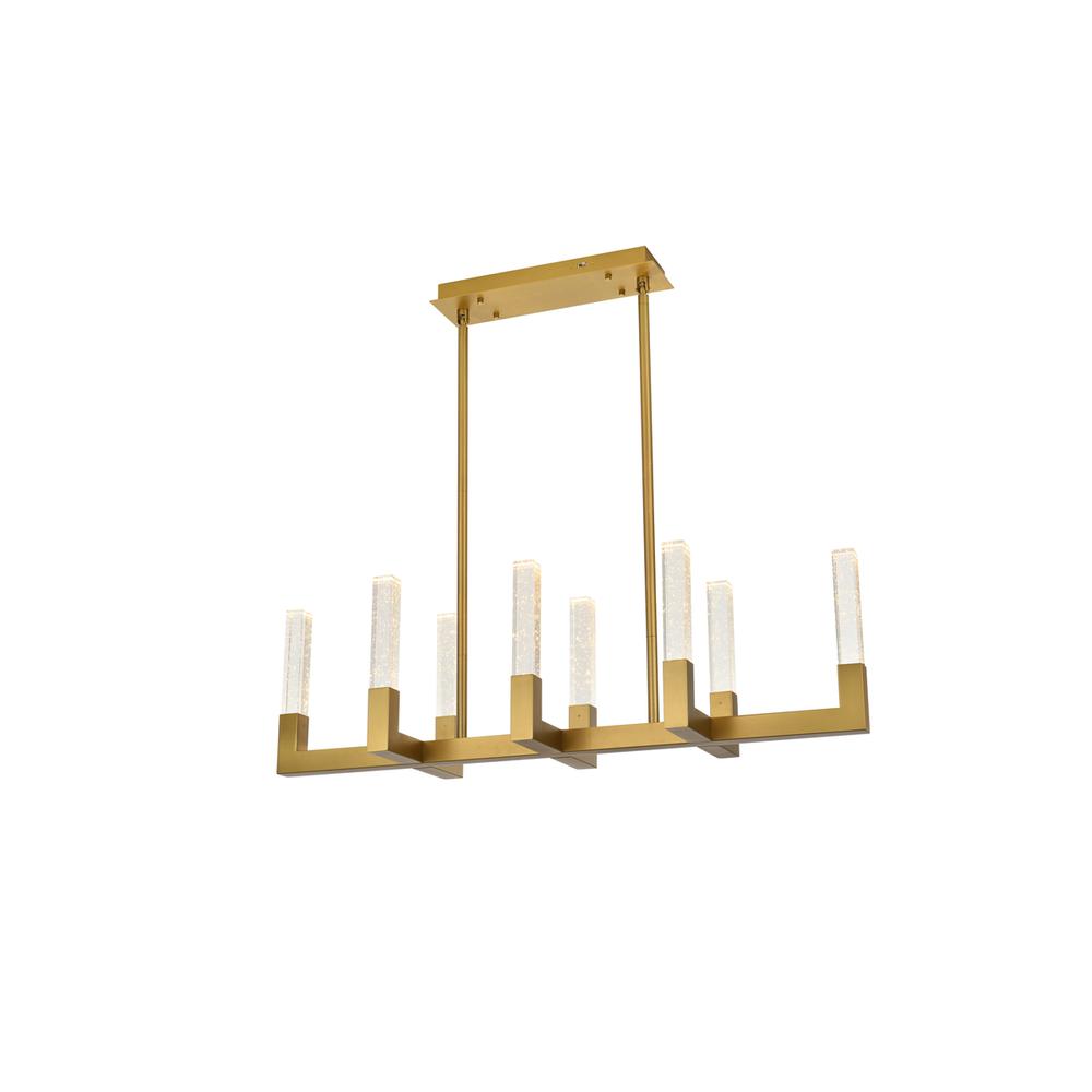 Noemi 42 inch Adjustable LED Pendant in Satin Gold. Picture 3