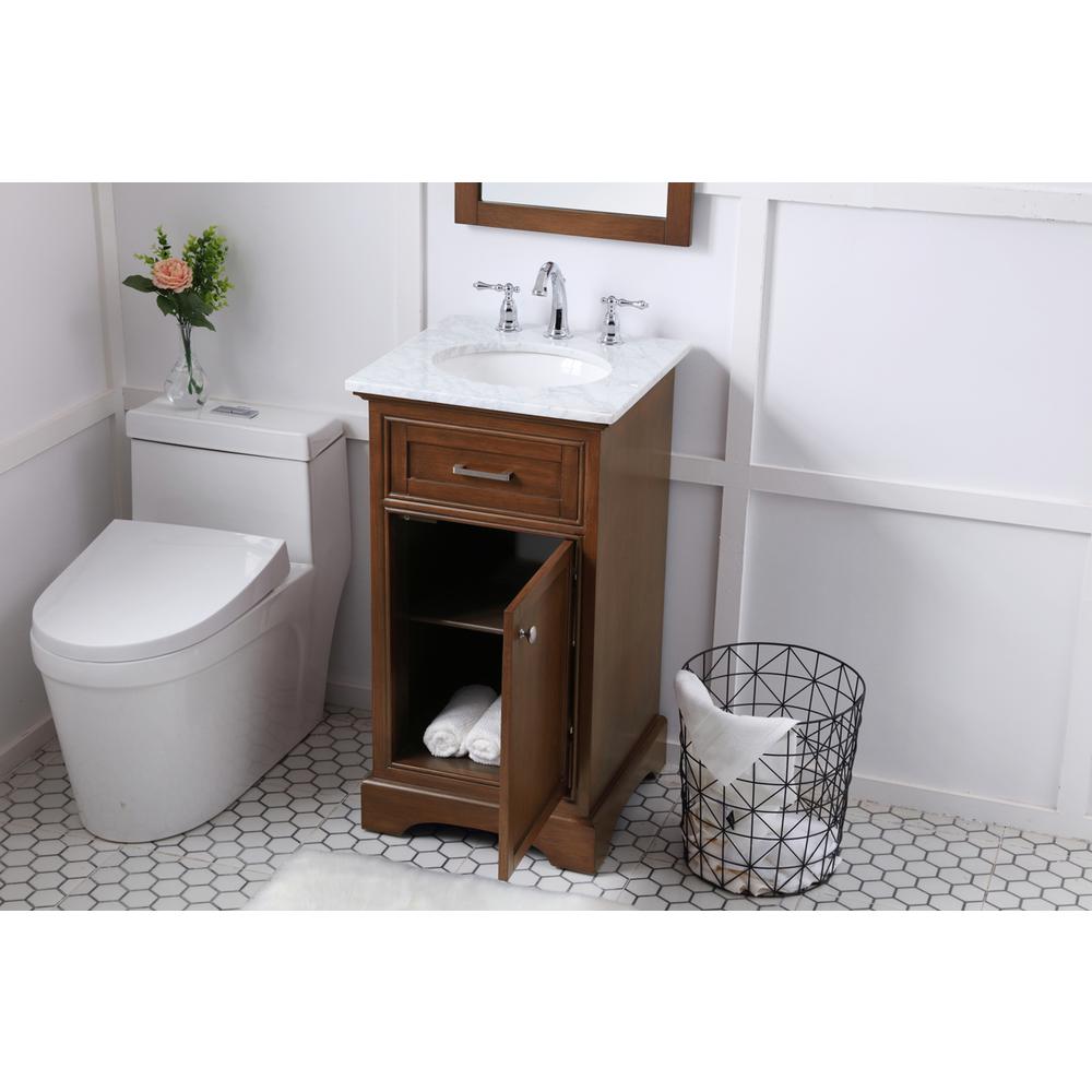 19 in. Single Bathroom Vanity set in teak. Picture 3