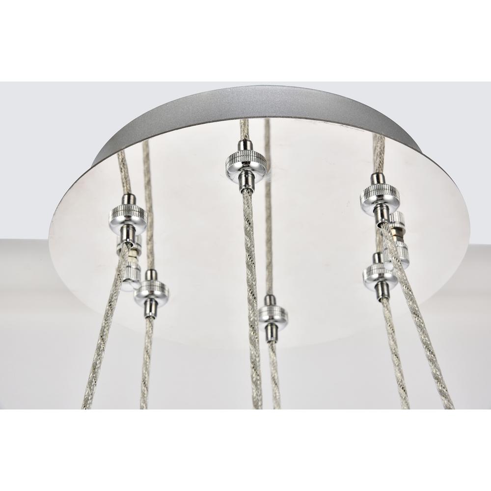 Monroe Integrated LED chip light Chrome Pendant Clear Royal Cut Crystal. Picture 6