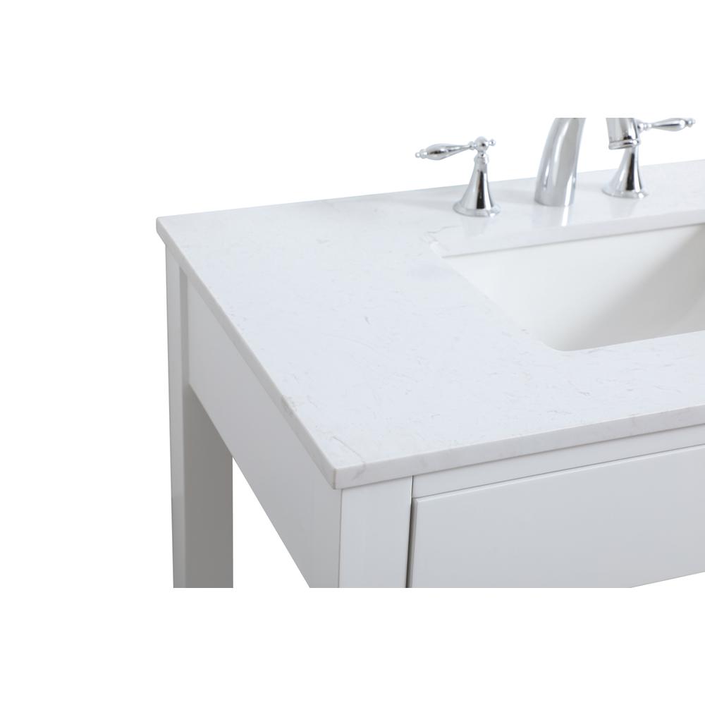 36 Inch ADA Compliant Bathroom Vanity In White. Picture 11
