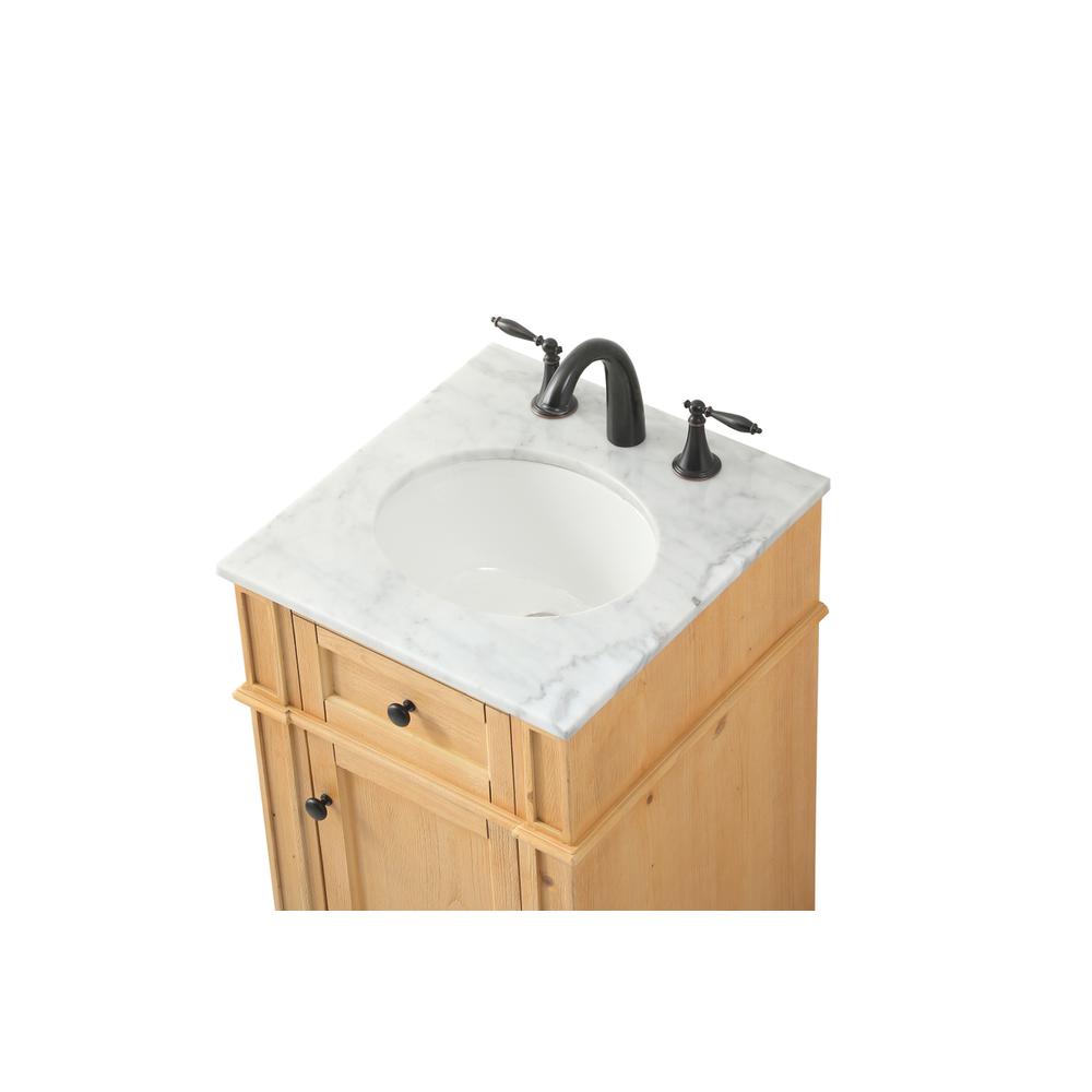 18 inch Single bathroom vanity in natural wood. Picture 10