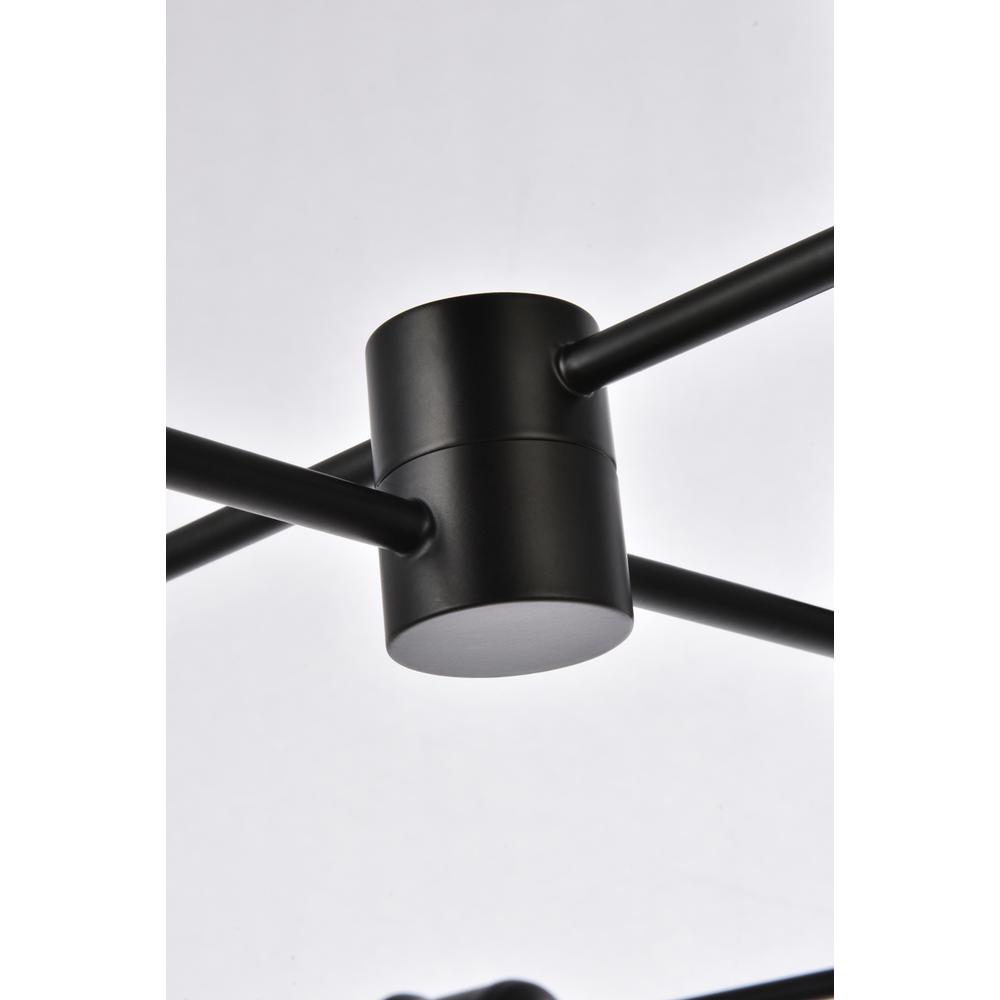 Xavier 6 lights pendant in black. Picture 5