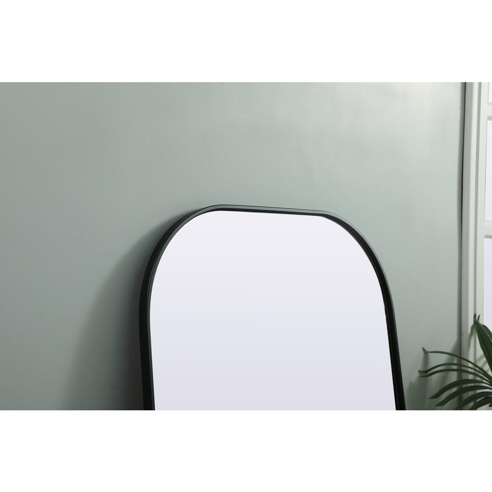 Metal Frame Arch Full Length Mirror 32x66 Inch in Black. Picture 5