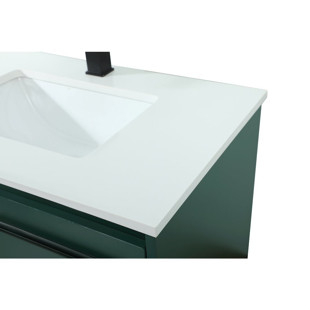 30 Inch Single Bathroom Vanity In Green. Picture 12
