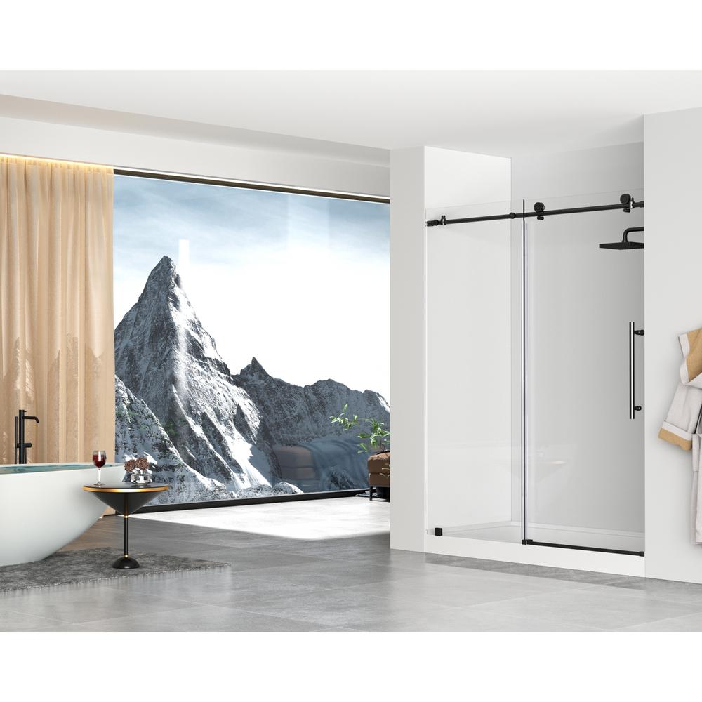 60x32 inch Single threshold shower tray right drain in glossy white. Picture 11