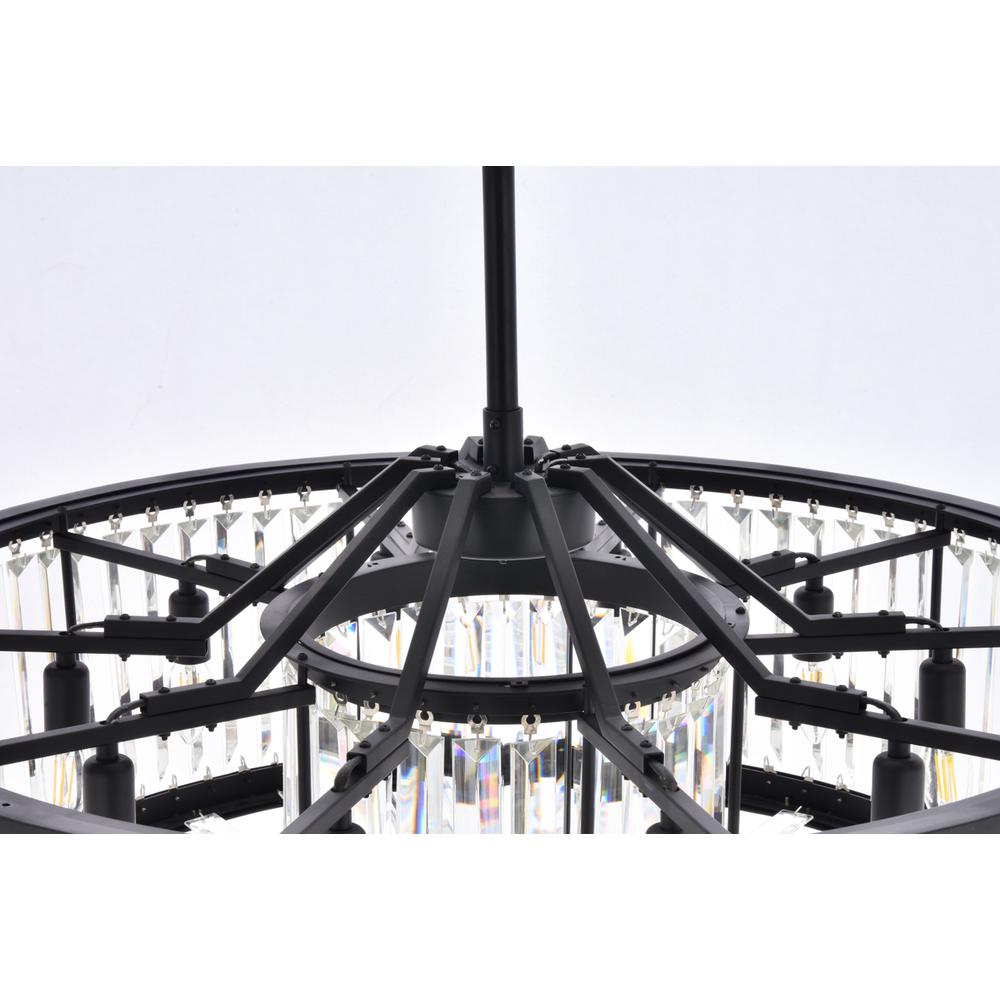 Chelsea 10 light Matte Black Chandelier Clear Royal Cut Crystal. Picture 4