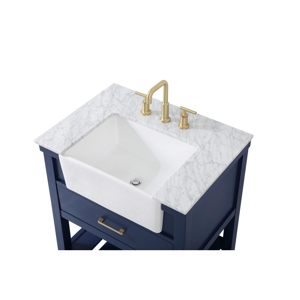 30 inch Single bathroom vanity in blue. Picture 10