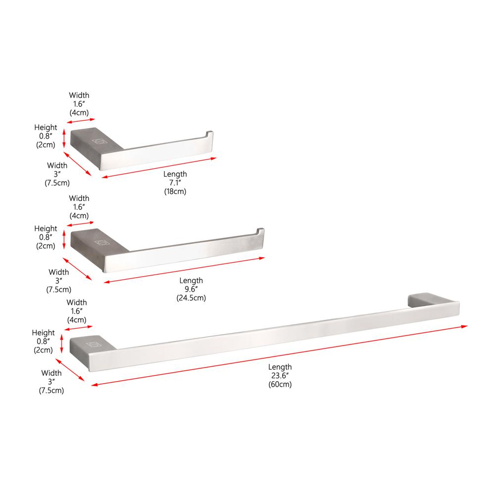 Sofia 3-Piece Bathroom Hardware Set in Brushed Nickel. Picture 12