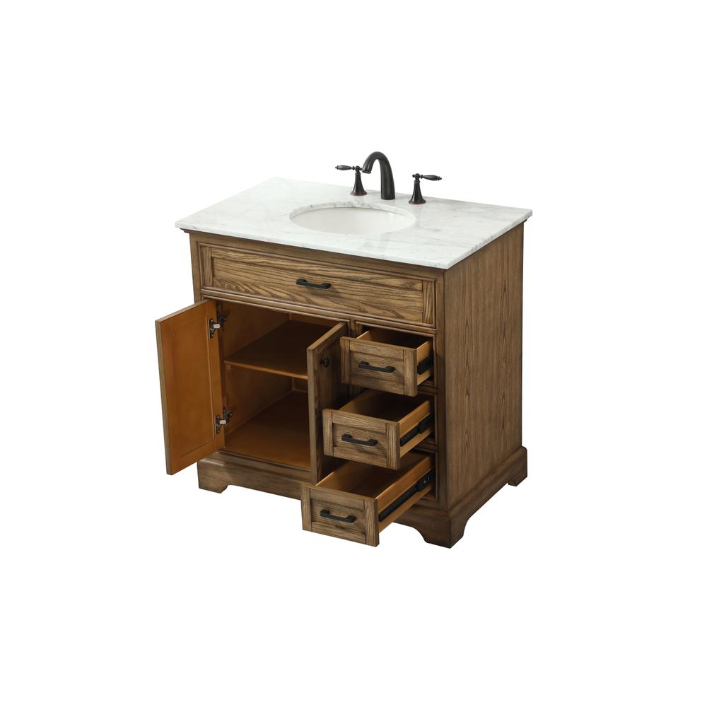 36 inch Single bathroom vanity in driftwood. Picture 9