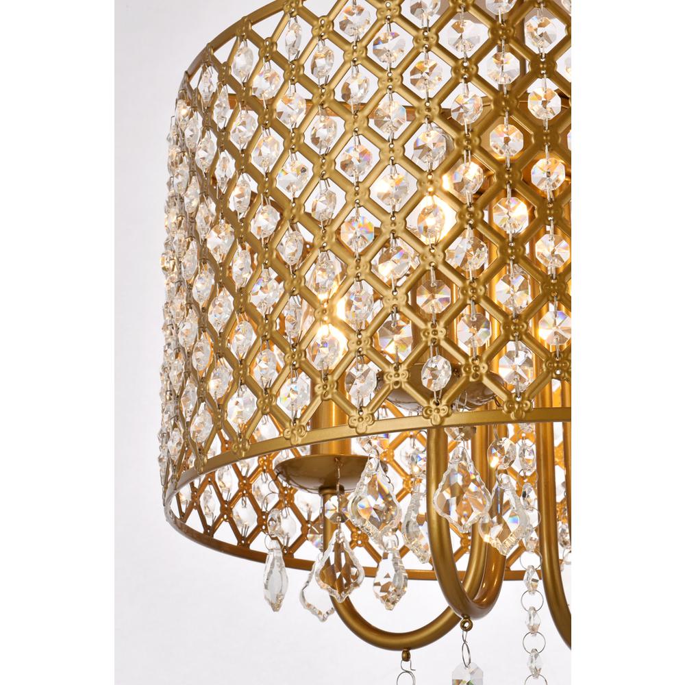 Elise 14 inch pendant in brass. Picture 4