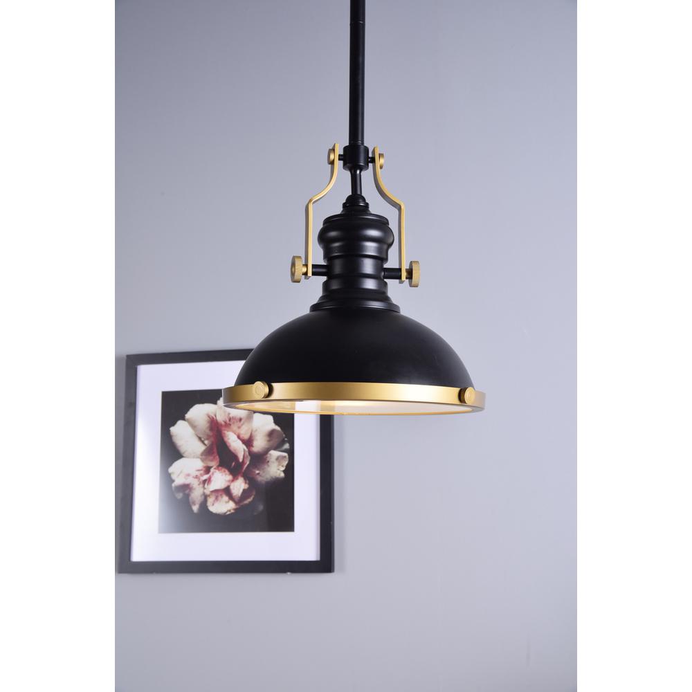 Eamon 1 Light matte black Pendant. Picture 7