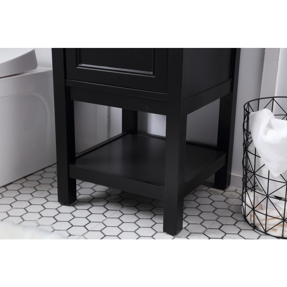 19 in. Single bathroom vanity set in Black. Picture 5