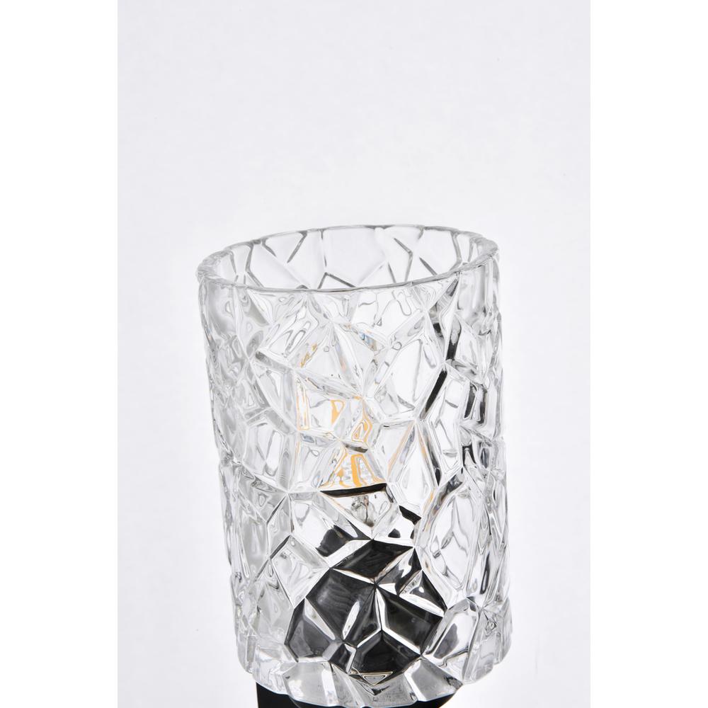 Cassie 2 lights bath sconce in black with clear shade. Picture 5