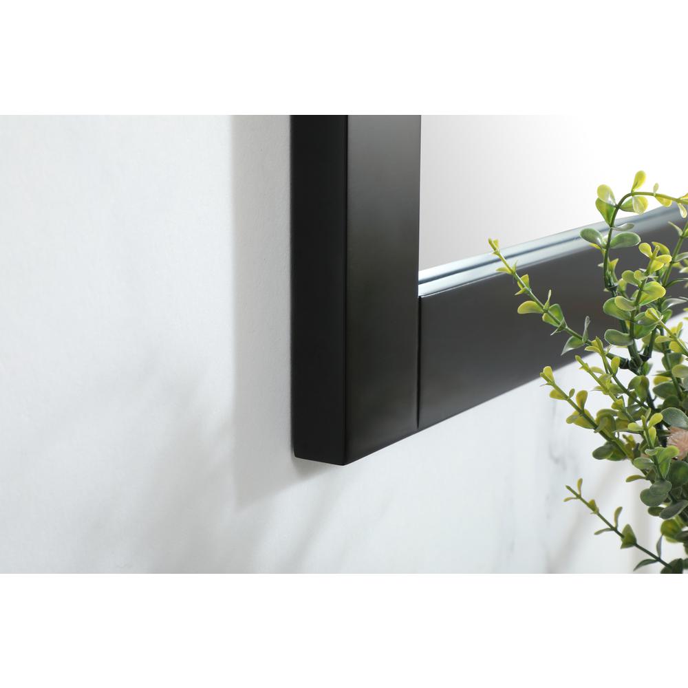 Aqua vanity mirror 42x36 inch in black. Picture 4