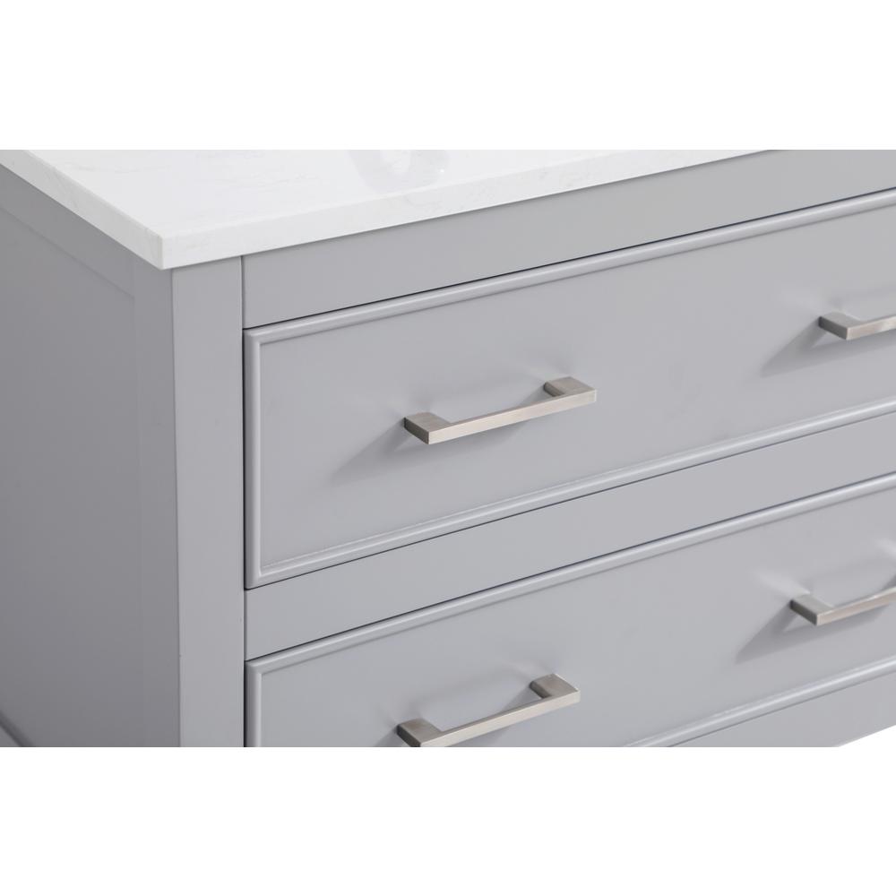 30 inch Single Bathroom Vanity in Grey with Backsplash. Picture 12