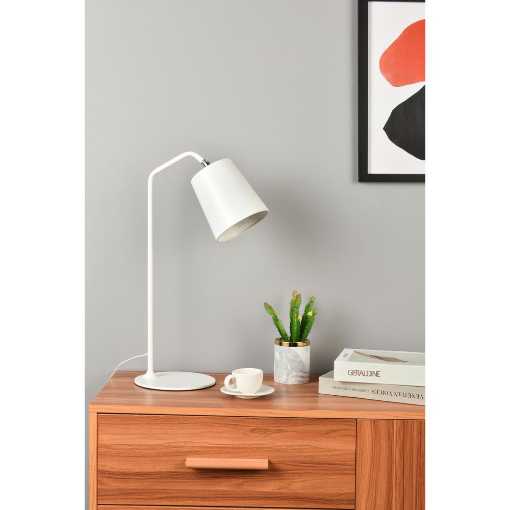 Leroy 1 light white table lamp. Picture 7