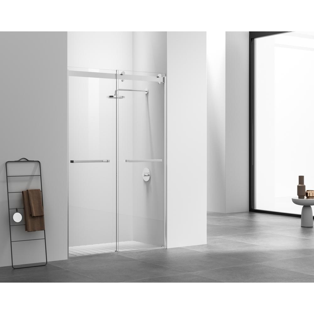 Semi-frameless shower door 48 x 76 Polished Chrome. Picture 11