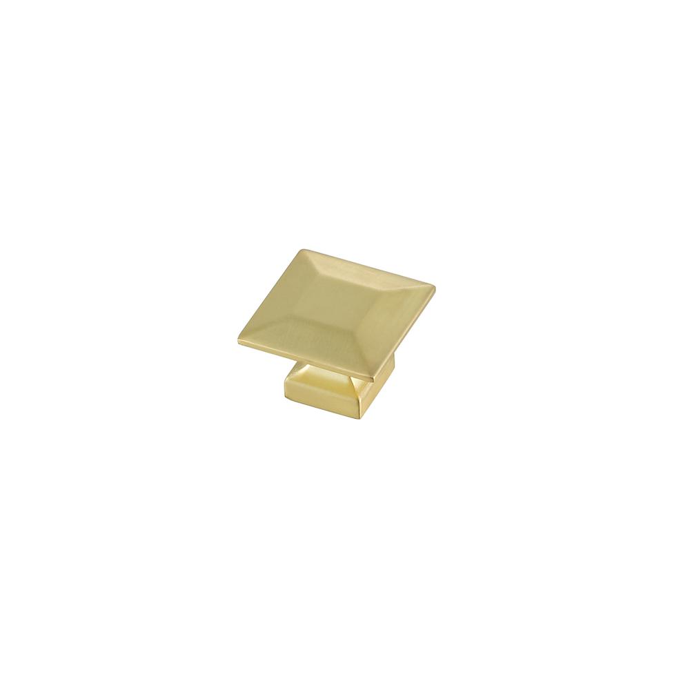 Cecil 1.3" Brushed Gold Square Knob Multipack (Set of 10). Picture 3
