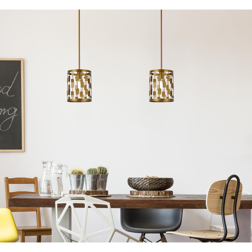 Levante 1 light pendant in brass. Picture 7