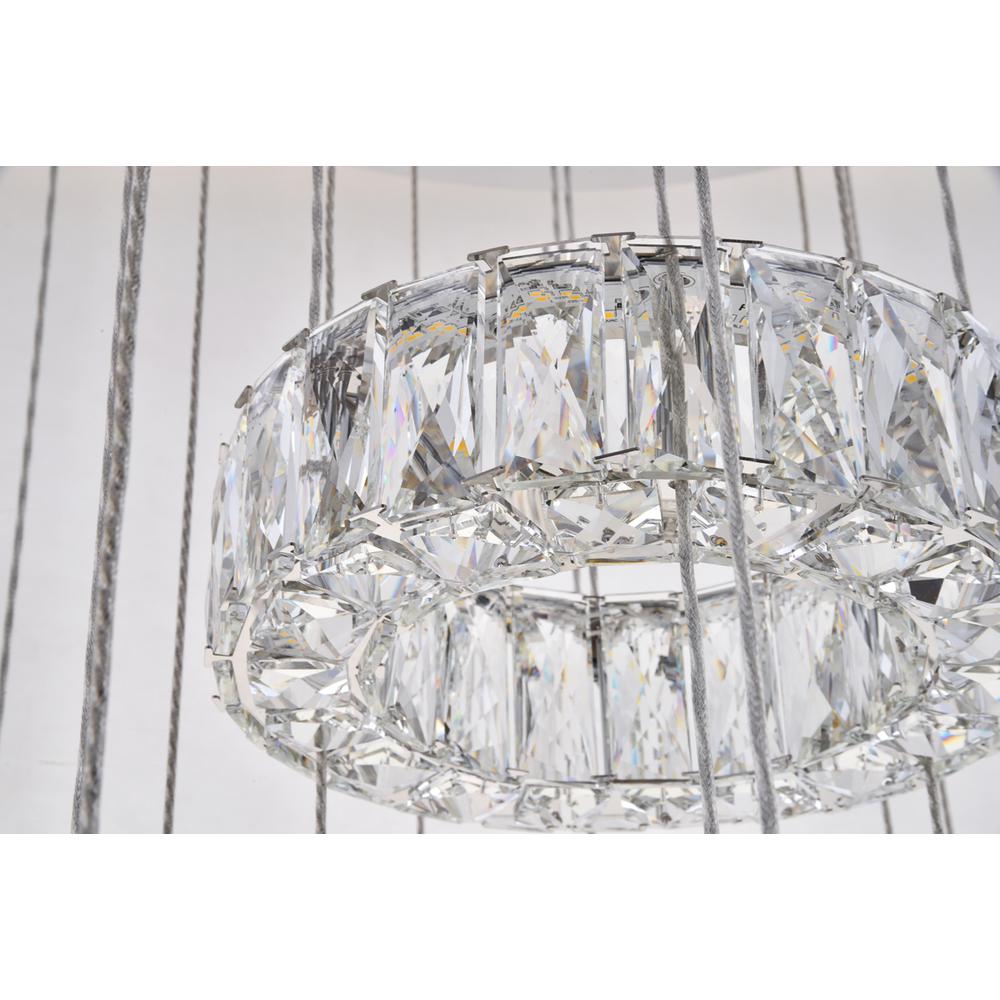 Monroe Integrated LED chip light Chrome Chandelier Clear Royal Cut Crystal. Picture 5