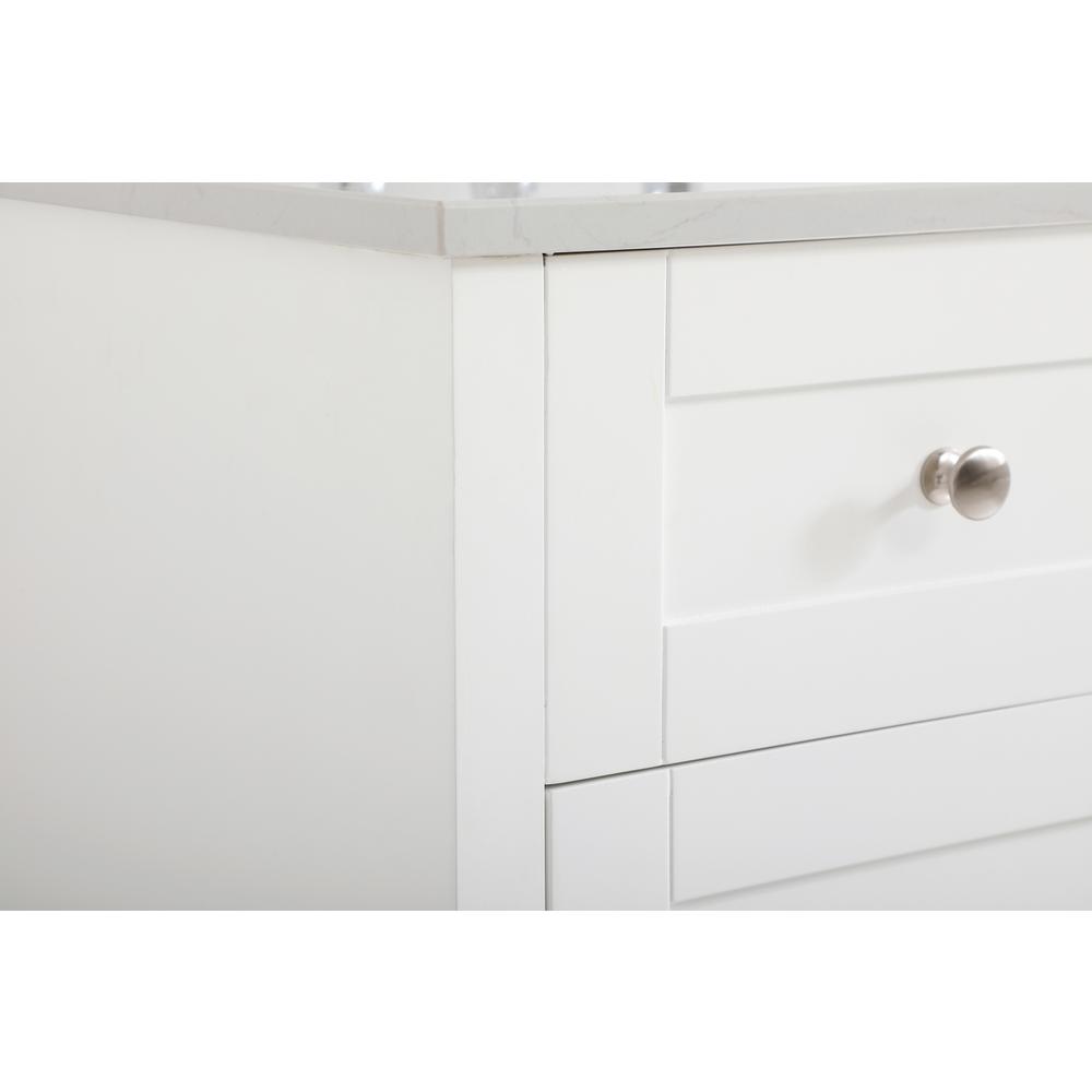 60 inch Double Bathroom Vanity in White. Picture 5