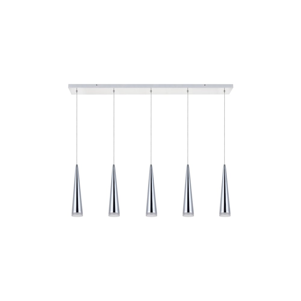 Fantasia 5 Light Chrome Led Pendant. Picture 3
