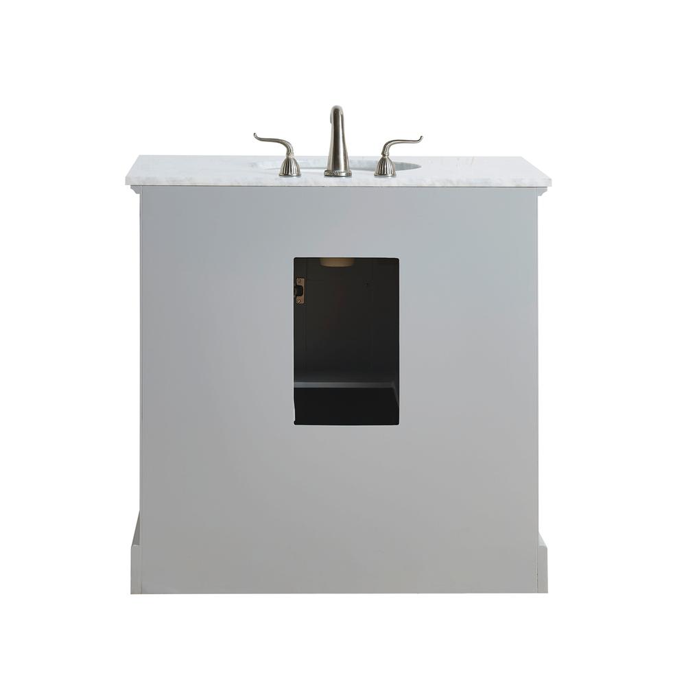 36 In. Single Bathroom Vanity Set In Light Grey. Picture 8