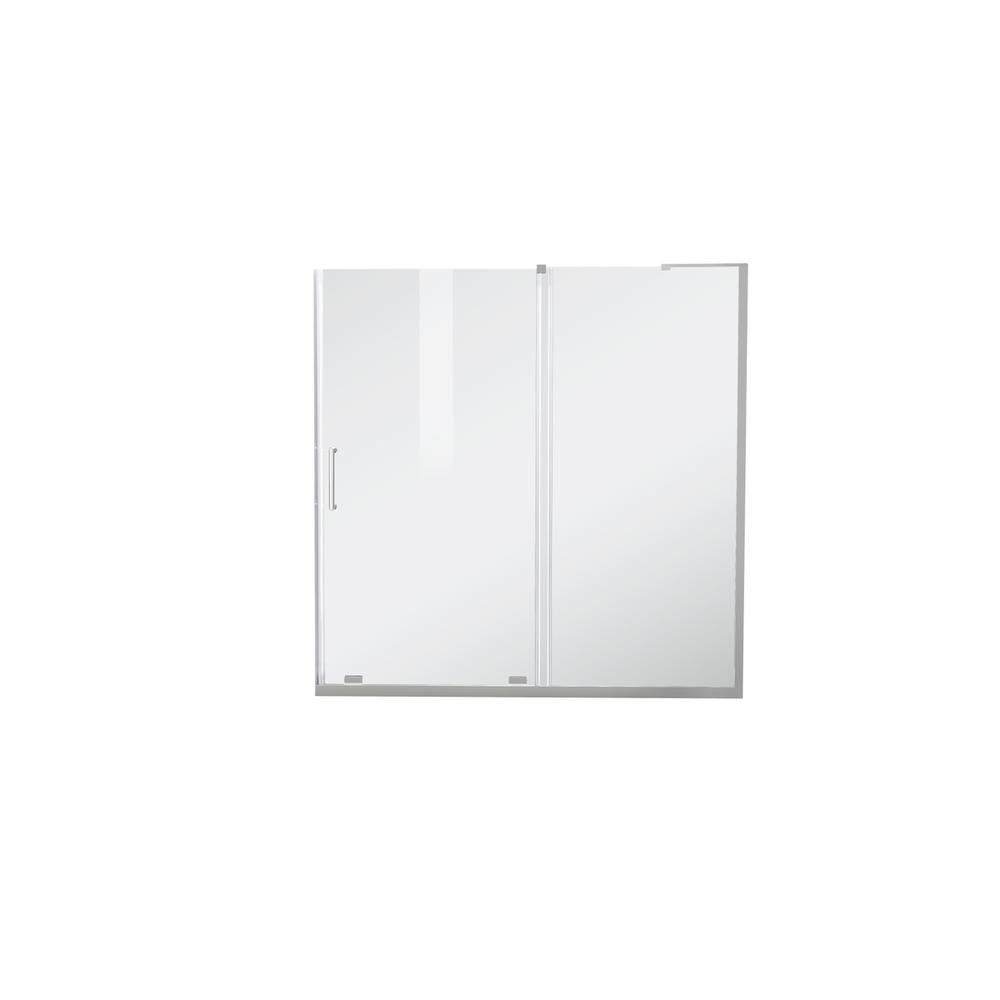 Frameless tub door 60 x 60 Polished Chrome. Picture 10