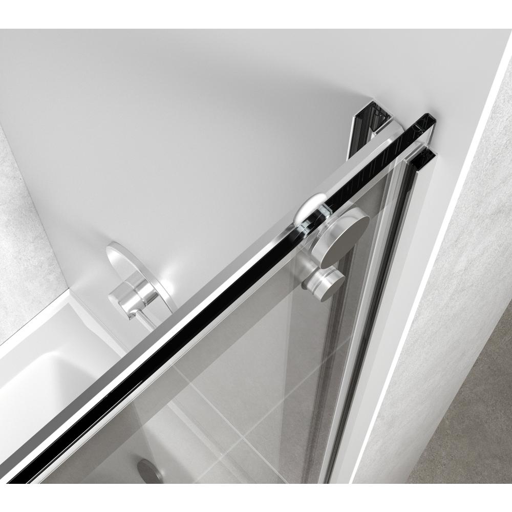 Frameless tub door 60 x 60 Polished Chrome. Picture 8