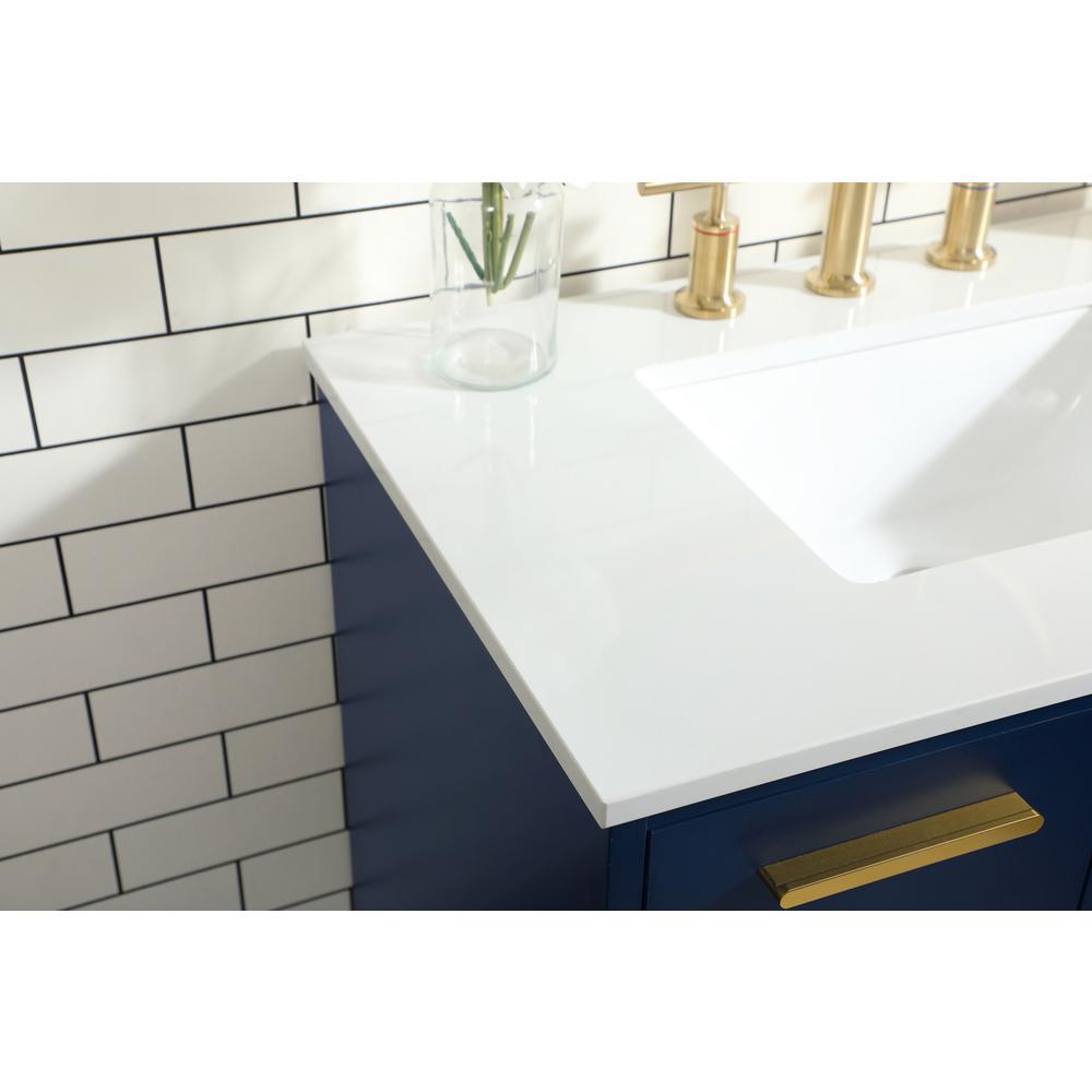 30 inch bathroom vanity in Blue. Picture 6