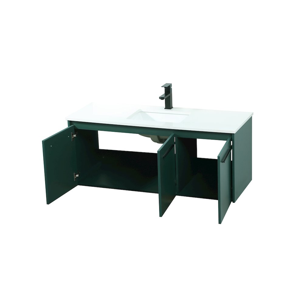 48 Inch Single Bathroom Vanity In Green. Picture 10