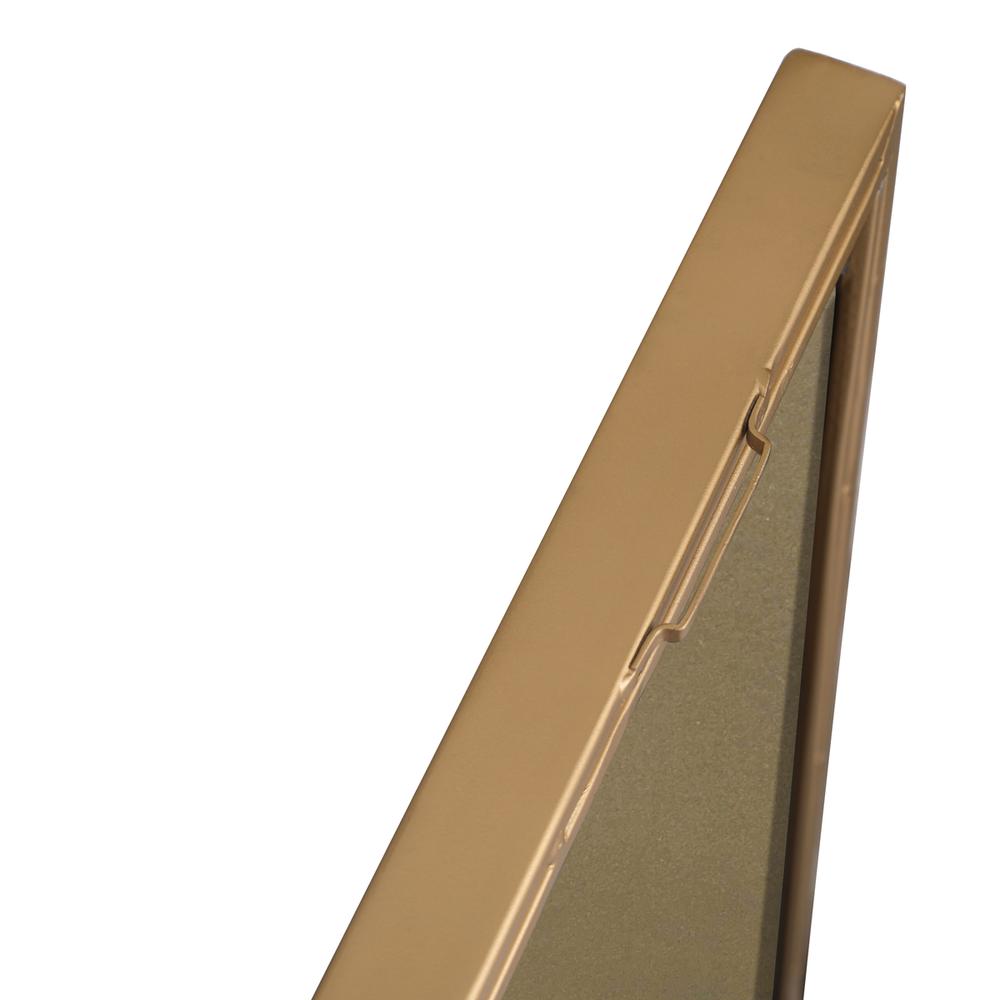 Metal frame Rectangle Mirror 24 inch Brass finish. Picture 10