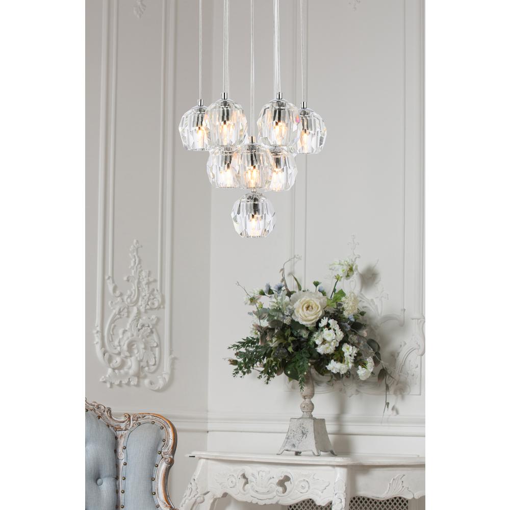 Eren 10 lights Chrome pendant. Picture 6