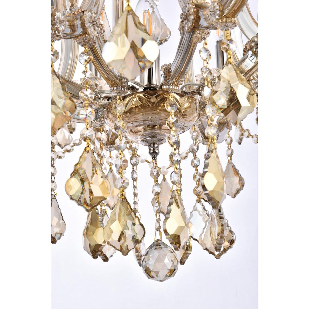 Maria Theresa 9 light Golden Teak Chandelier Golden Teak. Picture 3