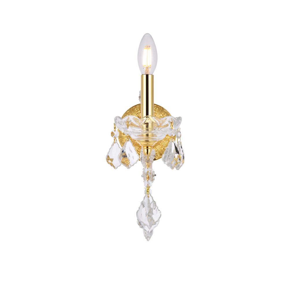 Maria Theresa 1 light Gold Wall Sconce Clear Royal Cut Crystal. Picture 1