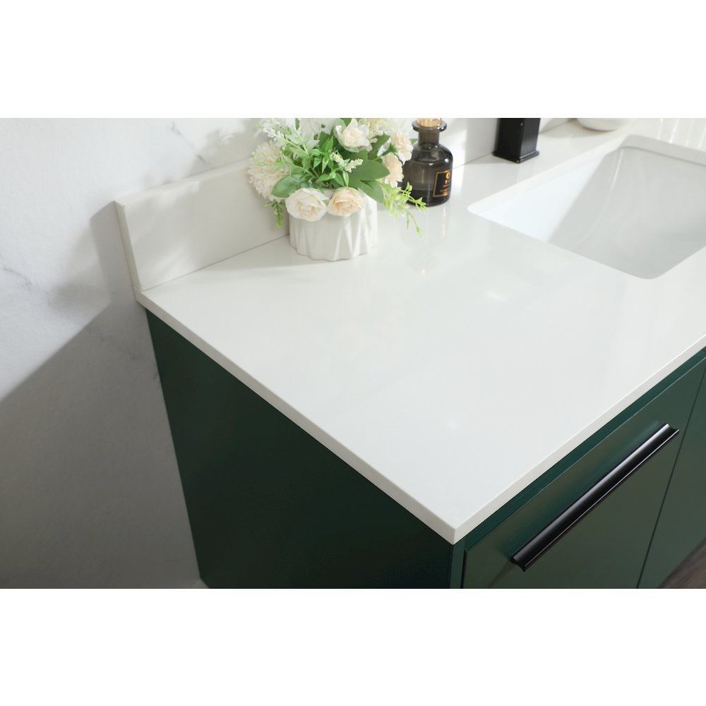 48 Inch Single Bathroom Vanity In Green With Backsplash. Picture 6