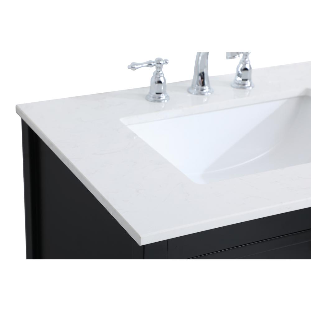 30 inch Single Bathroom Vanity in Black. Picture 9
