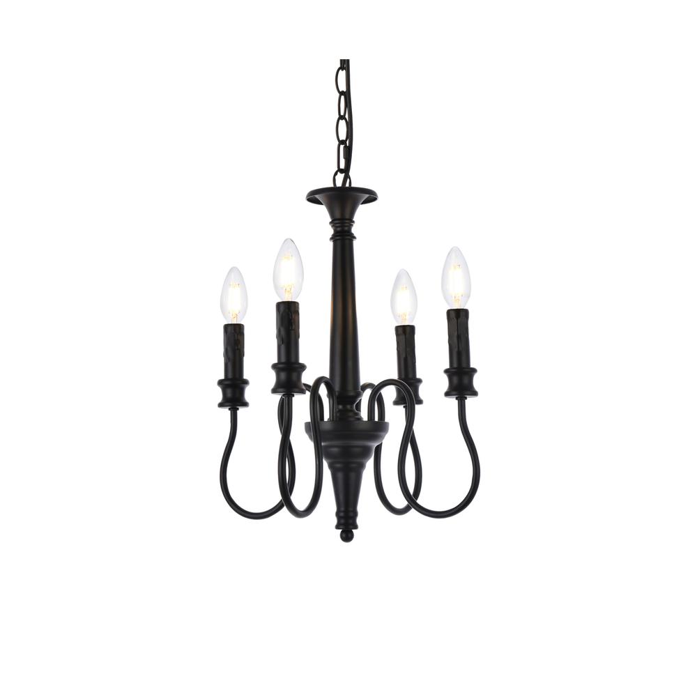 Flynx 4 lights pendant in black. Picture 2