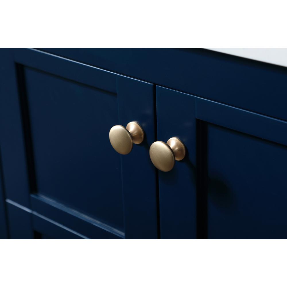 32 inch Single bathroom vanity in blue with backsplash. Picture 12