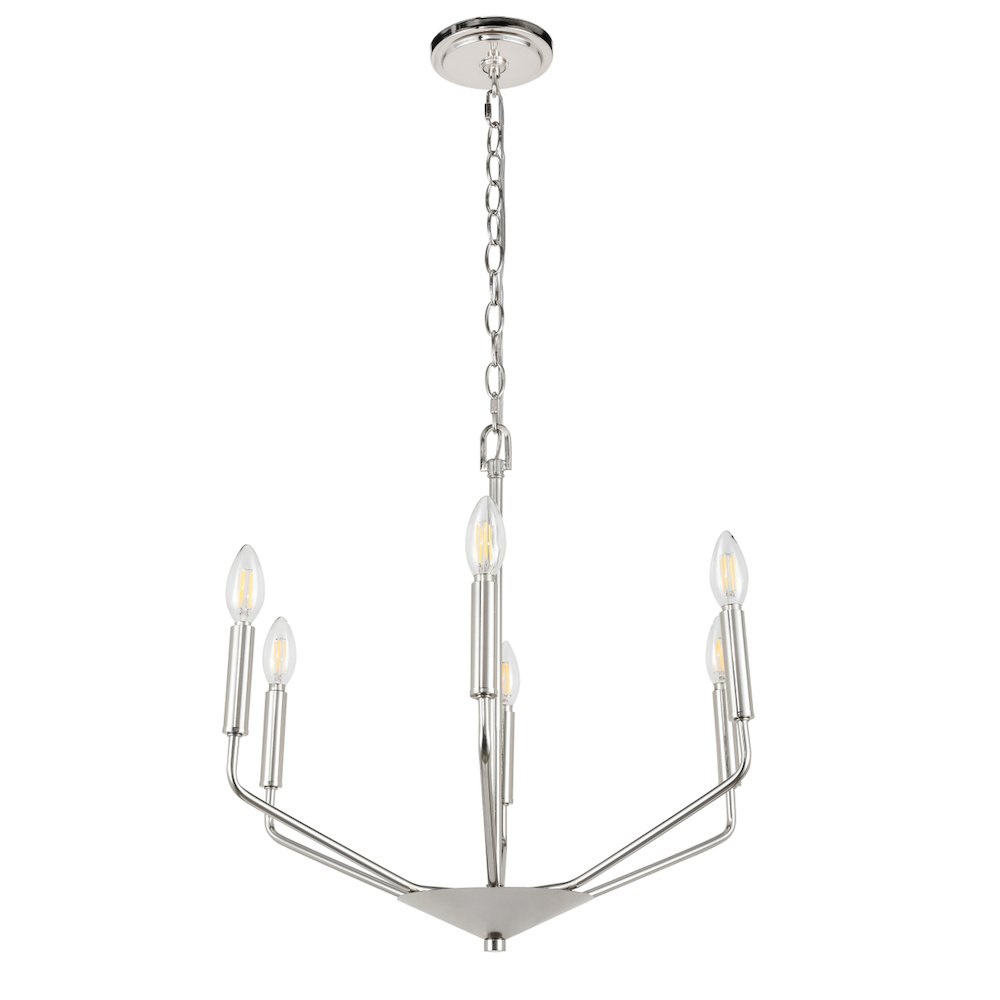 Enzo 6 Light Chrome Pendant. Picture 8