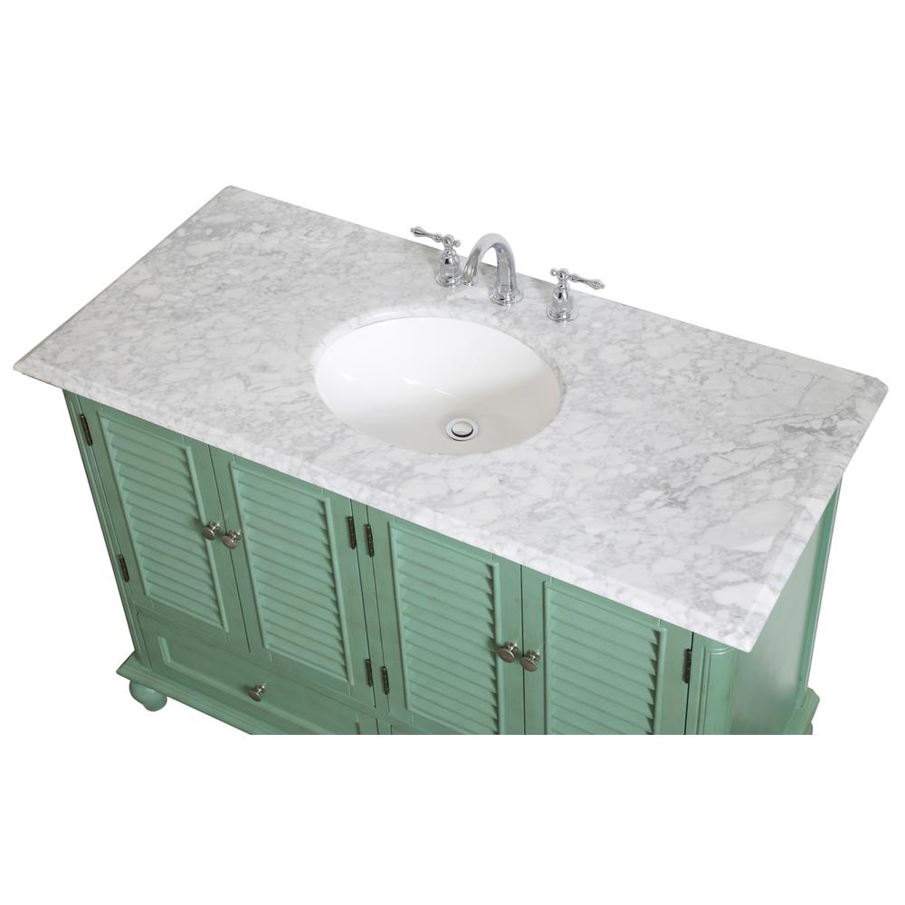 48 inch Single Bathroom Vanity in Vintage Mint. Picture 9
